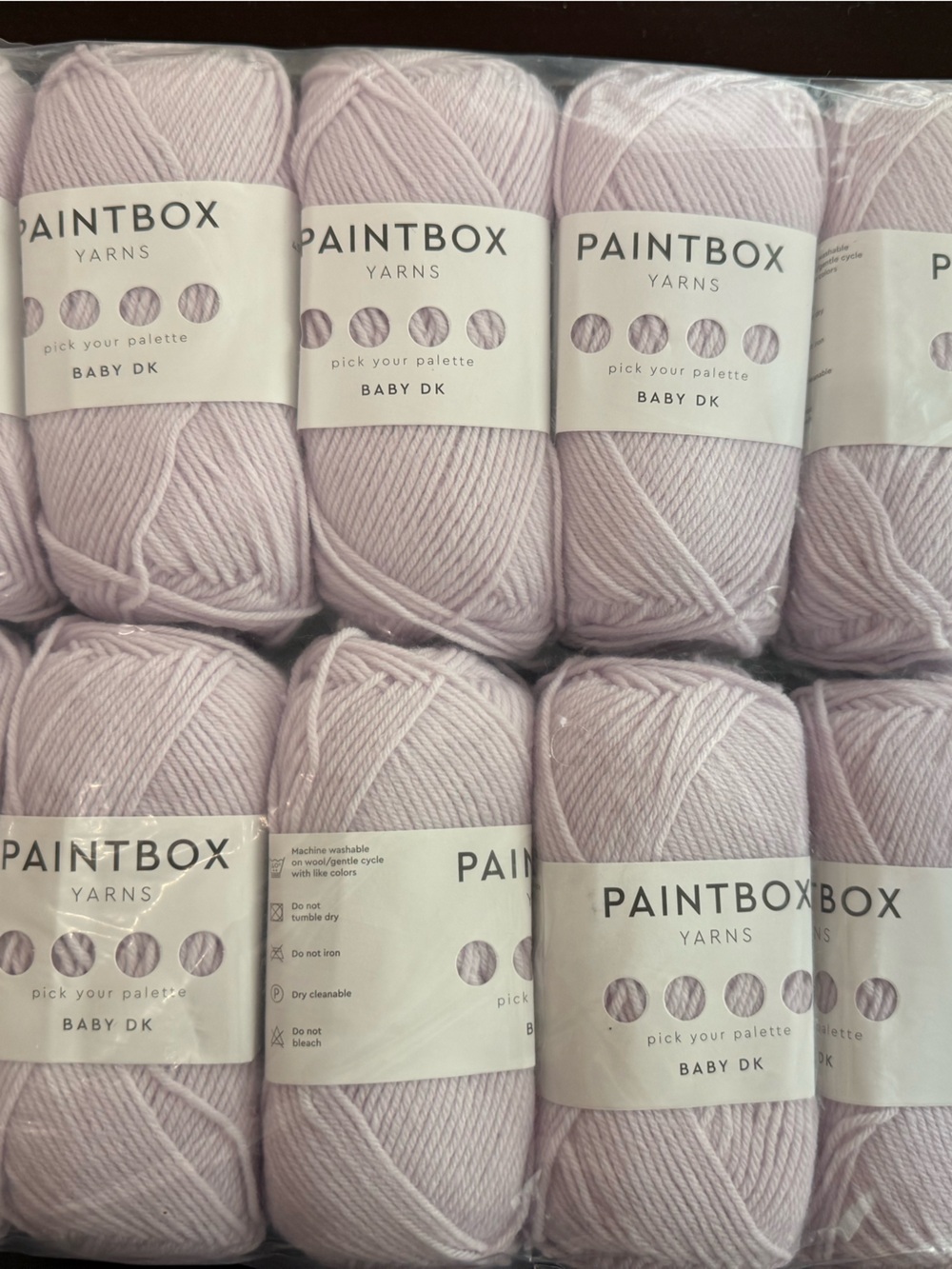 Paintbox Yarns Baby DK Yarn - Soft Pale Baby Lilac (10 Skeins)